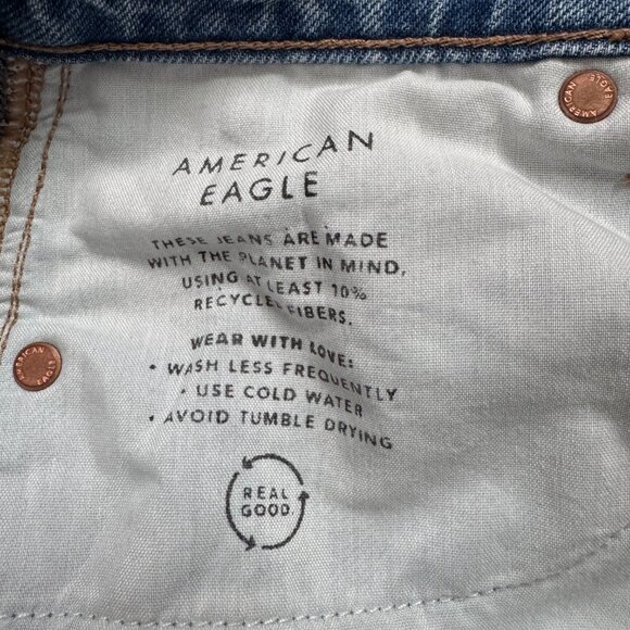 Almost New AE Strigid Super High-Waisted Ultra Wide-Leg Jean - Size 0 Short - Picture 4 of 8